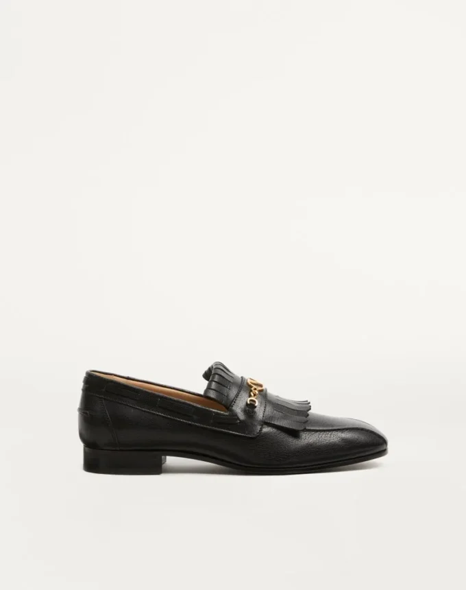 Vlogo Signature Loafer aus Ziegenleder mit Fransen