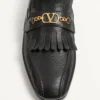 Vlogo Signature Loafer aus Ziegenleder mit Fransen