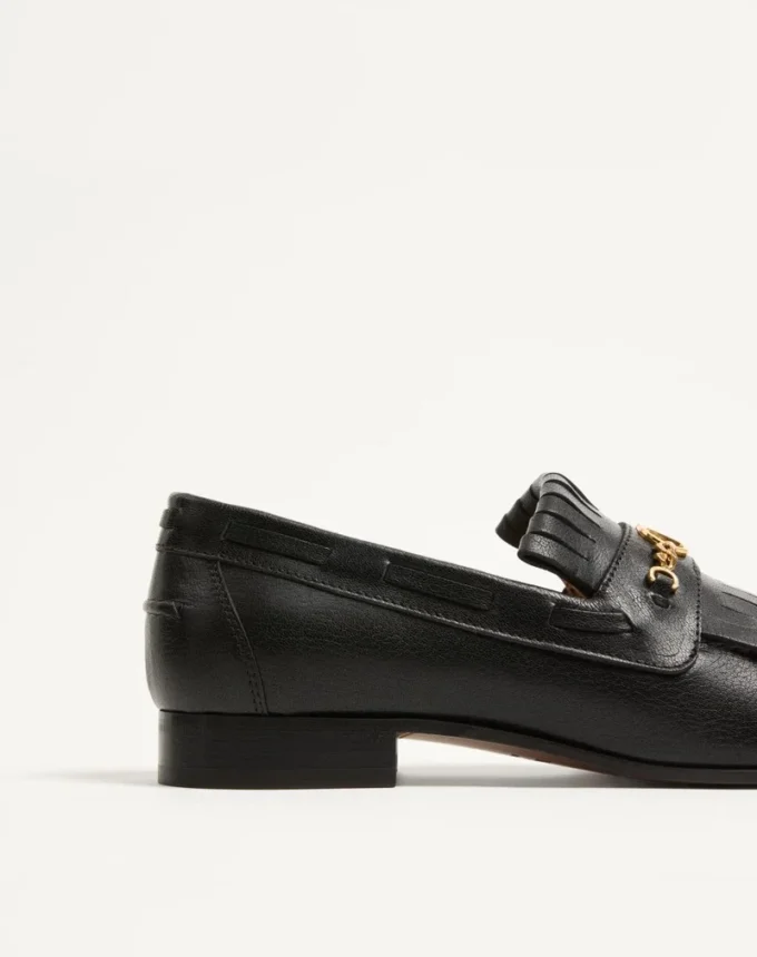 Vlogo Signature Loafer aus Ziegenleder mit Fransen