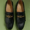 Vlogo Signature Loafer aus Ziegenleder mit Fransen
