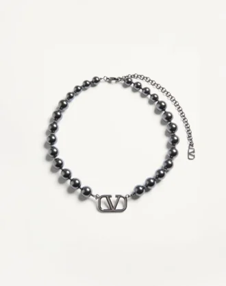 Vlogo Signature Metall-Halsband mit Swarovski®-Perlen Vlogo Signature Metall-Halsband mit Swarovski®-Perlen