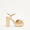VLogo Signature Metallic-Plateausandalen mit Cornely-Stickerei 115 mm VLogo Signature Metallic-Plateausandalen mit Cornely-Stickerei 115 mm