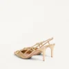 Vlogo Signature Metallic-Slingback-Pumps mit Cornely-Stickerei 80 mm Vlogo Signature Metallic-Slingback-Pumps mit Cornely-Stickerei 80 mm