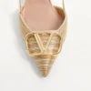 Vlogo Signature Metallic-Slingback-Pumps mit Cornely-Stickerei 80 mm Vlogo Signature Metallic-Slingback-Pumps mit Cornely-Stickerei 80 mm