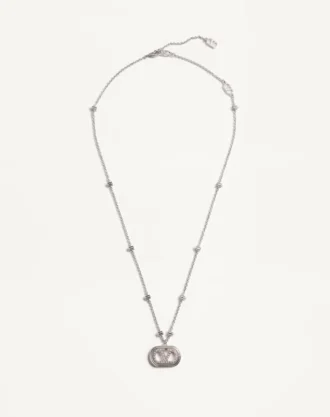Vlogo Signature Metallkette mit Perlen und Swarovski®-Kristallen Vlogo Signature Metallkette mit Perlen und Swarovski®-Kristallen
