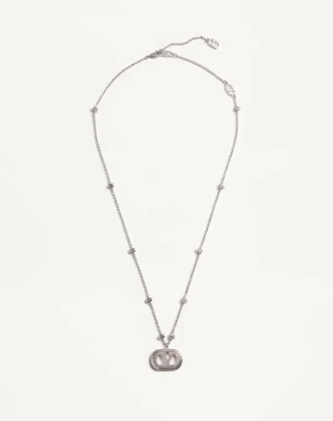 Vlogo Signature Metallkette mit Perlen und Swarovski®-Kristallen Vlogo Signature Metallkette mit Perlen und Swarovski®-Kristallen