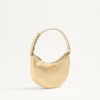Vlogo Signature Mini-Hobo-Tasche aus laminiertem genarbtem Kalbsleder Vlogo Signature Mini-Hobo-Tasche aus laminiertem genarbtem Kalbsleder