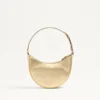 Vlogo Signature Mini-Hobo-Tasche aus laminiertem genarbtem Kalbsleder Vlogo Signature Mini-Hobo-Tasche aus laminiertem genarbtem Kalbsleder