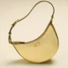 Vlogo Signature Mini-Hobo-Tasche aus laminiertem genarbtem Kalbsleder Vlogo Signature Mini-Hobo-Tasche aus laminiertem genarbtem Kalbsleder