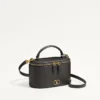 Vlogo Signature Mini-Kosmetiktasche aus genarbtem Kalbsleder Vlogo Signature Mini-Kosmetiktasche aus genarbtem Kalbsleder