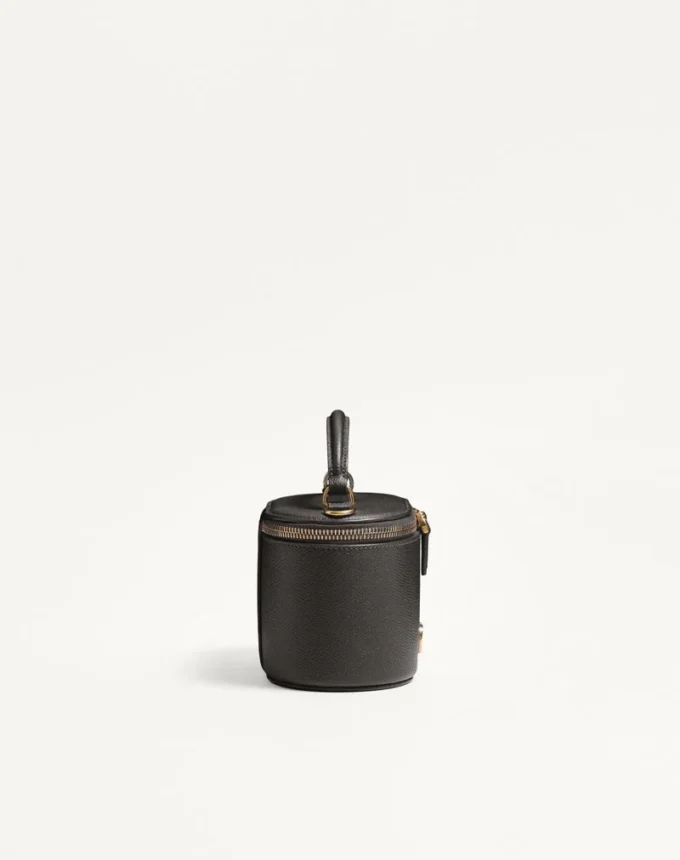 Vlogo Signature Mini-Kosmetiktasche aus genarbtem Kalbsleder Vlogo Signature Mini-Kosmetiktasche aus genarbtem Kalbsleder