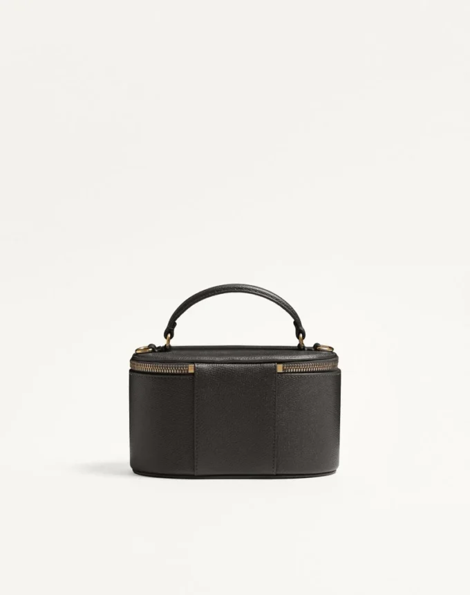 Vlogo Signature Mini-Kosmetiktasche aus genarbtem Kalbsleder Vlogo Signature Mini-Kosmetiktasche aus genarbtem Kalbsleder