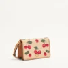 Vlogo Signature Mini-Umhängetasche aus Jacquard-Raffia mit Cherryfic-Muster Vlogo Signature Mini-Umhängetasche aus Jacquard-Raffia mit Cherryfic-Muster