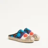 Vlogo Signature Mule aus Canvas mit optischem Pois-Muster, 25 mm