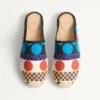 Vlogo Signature Mule aus Canvas mit optischem Pois-Muster, 25 mm