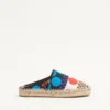 Vlogo Signature Mule aus Canvas mit optischem Pois-Muster, 25 mm