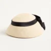 Vlogo Signature Panama-Bucket-Hat mit Satinschleife Vlogo Signature Panama-Bucket-Hat mit Satinschleife