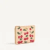 Vlogo Signature Pouch aus Jacquard-Raffia mit Cherryfic-Muster Vlogo Signature Pouch aus Jacquard-Raffia mit Cherryfic-Muster