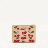 Vlogo Signature Pouch aus Jacquard-Raffia mit Cherryfic-Muster Vlogo Signature Pouch aus Jacquard-Raffia mit Cherryfic-Muster
