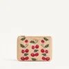 Vlogo Signature Pouch aus Jacquard-Raffia mit Cherryfic-Muster Vlogo Signature Pouch aus Jacquard-Raffia mit Cherryfic-Muster