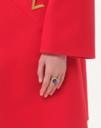 Vlogo Signature Ring aus Metall, Emaille und Kristallen Vlogo Signature Ring aus Metall, Emaille und Kristallen