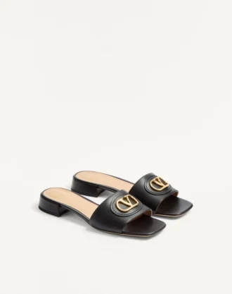 Vlogo Signature Slide Sandal aus Kalbsleder 20 mm Vlogo Signature Slide Sandal aus Kalbsleder 20 mm