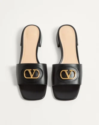 Vlogo Signature Slide Sandal aus Kalbsleder 20 mm Vlogo Signature Slide Sandal aus Kalbsleder 20 mm