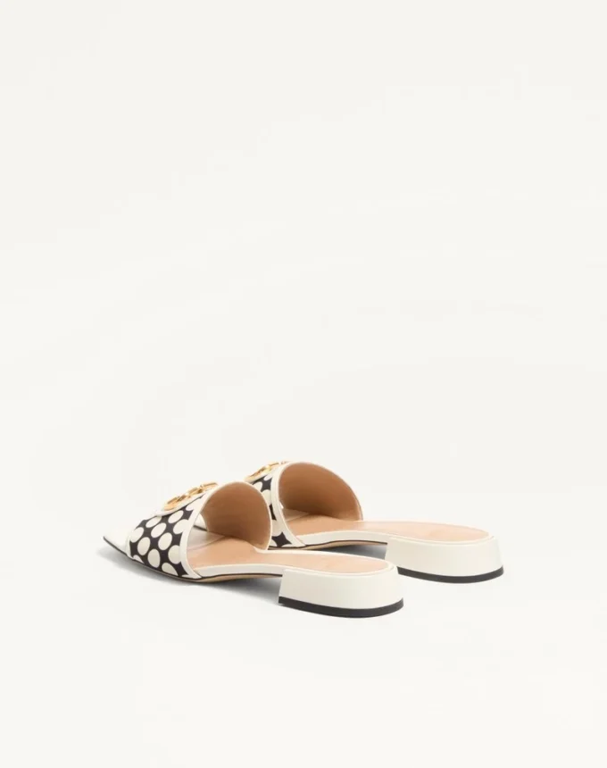 Vlogo Signature Slide Sandal aus Plus De Pois-Stoff 20 mm Vlogo Signature Slide Sandal aus Plus De Pois-Stoff 20 mm