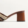 Vlogo Signature Slide Sandal mit Häkelstickerei 60 mm Vlogo Signature Slide Sandal mit Häkelstickerei 60 mm