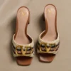 Vlogo Signature Slide Sandal mit Häkelstickerei 60 mm Vlogo Signature Slide Sandal mit Häkelstickerei 60 mm
