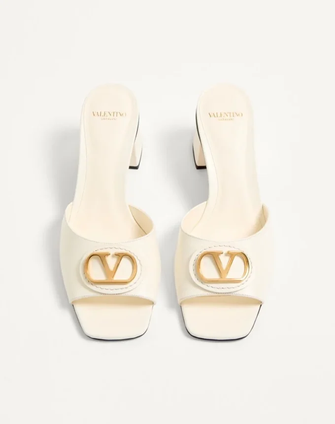 Vlogo Signature Slide-Sandale aus Kalbsleder 60 mm Vlogo Signature Slide-Sandale aus Kalbsleder 60 mm