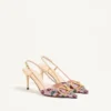 VLogo Signature Slingback Décolleté mit Cherryfic-Stickerei 80 mm VLogo Signature Slingback Décolleté mit Cherryfic-Stickerei 80 mm