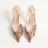 VLogo Signature Slingback Décolleté mit Cherryfic-Stickerei 80 mm VLogo Signature Slingback Décolleté mit Cherryfic-Stickerei 80 mm