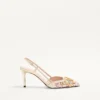 VLogo Signature Slingback Décolleté mit Rhombelle-Stickerei 80 mm VLogo Signature Slingback Décolleté mit Rhombelle-Stickerei 80 mm