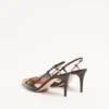 Vlogo Signature Slingback Pumps aus bedrucktem Kalbsleder mit 80 mm Absatz