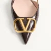 Vlogo Signature Slingback Pumps aus bedrucktem Kalbsleder mit 80 mm Absatz