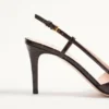 Vlogo Signature Slingback Pumps aus bedrucktem Kalbsleder mit 80 mm Absatz