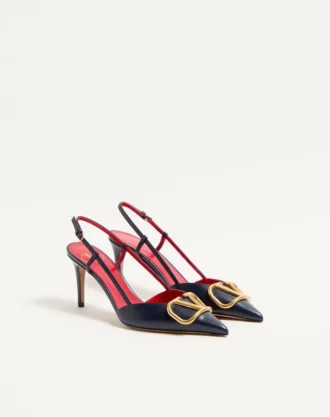 Vlogo Signature Slingback-Pumps aus Kalbsleder 80 mm / 3,15 Zoll