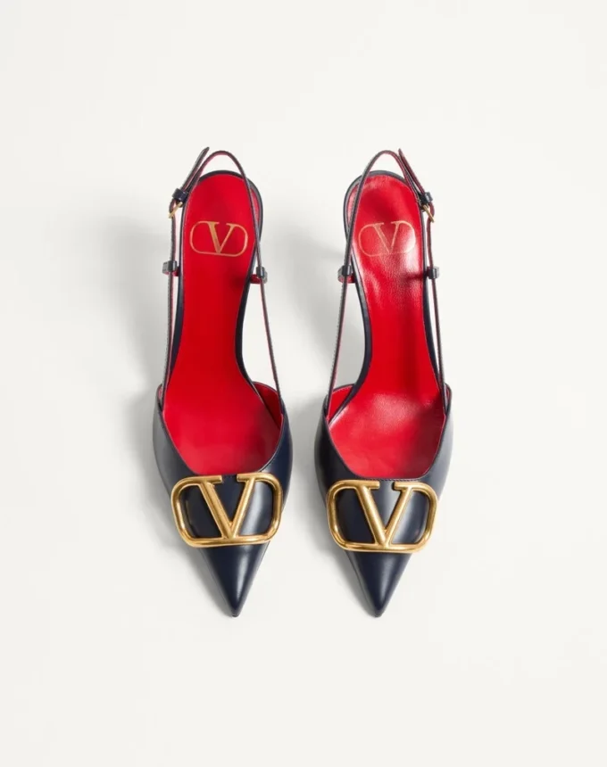 Vlogo Signature Slingback-Pumps aus Kalbsleder 80 mm / 3,15 Zoll