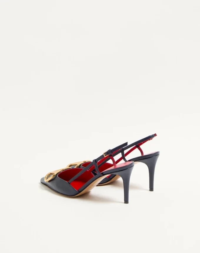 Vlogo Signature Slingback-Pumps aus Kalbsleder 80 mm / 3,15 Zoll