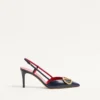 Vlogo Signature Slingback-Pumps aus Kalbsleder 80 mm / 3,15 Zoll