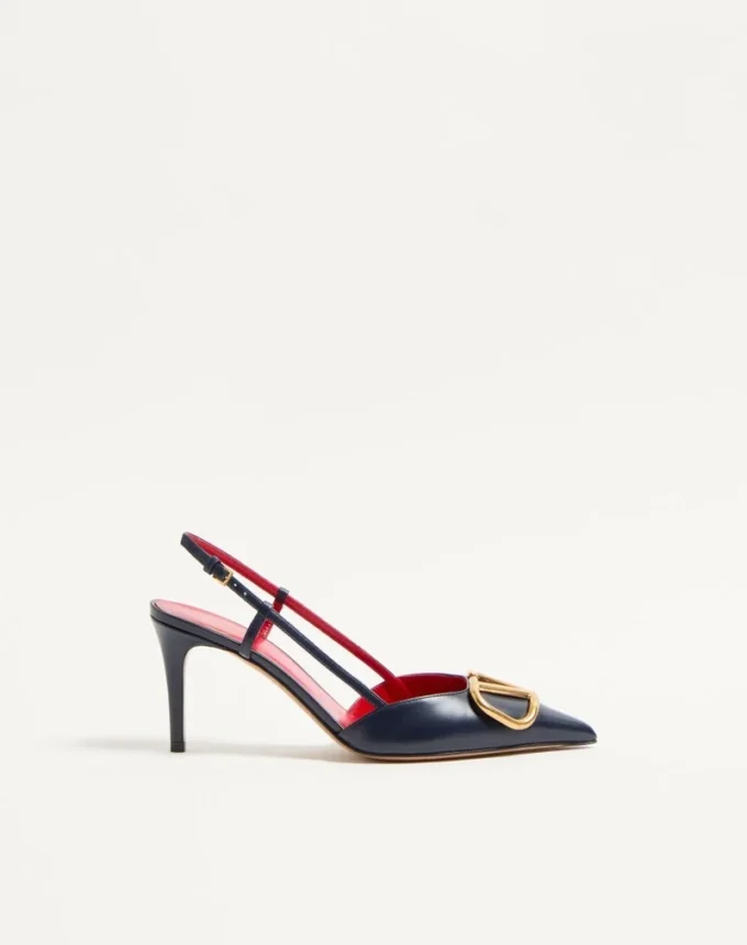 Vlogo Signature Slingback-Pumps aus Kalbsleder 80 mm / 3,15 Zoll