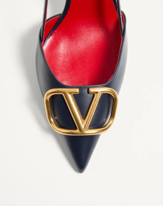 Vlogo Signature Slingback-Pumps aus Kalbsleder 80 mm / 3,15 Zoll