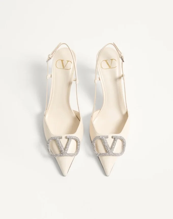 Vlogo Signature Slingback-Pumps aus Kalbsleder 80 mm