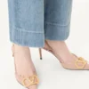 Vlogo Signature Slingback-Pumps aus Kalbsleder mit Juwelenlogo 80 mm Vlogo Signature Slingback-Pumps aus Kalbsleder mit Juwelenlogo 80 mm