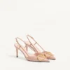 Vlogo Signature Slingback-Pumps aus Kalbsleder mit Juwelenlogo 80 mm Vlogo Signature Slingback-Pumps aus Kalbsleder mit Juwelenlogo 80 mm