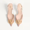 Vlogo Signature Slingback-Pumps aus Kalbsleder mit Juwelenlogo 80 mm Vlogo Signature Slingback-Pumps aus Kalbsleder mit Juwelenlogo 80 mm