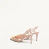 Vlogo Signature Slingback-Pumps aus Kalbsleder mit Juwelenlogo 80 mm Vlogo Signature Slingback-Pumps aus Kalbsleder mit Juwelenlogo 80 mm