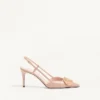 Vlogo Signature Slingback-Pumps aus Kalbsleder mit Juwelenlogo 80 mm Vlogo Signature Slingback-Pumps aus Kalbsleder mit Juwelenlogo 80 mm