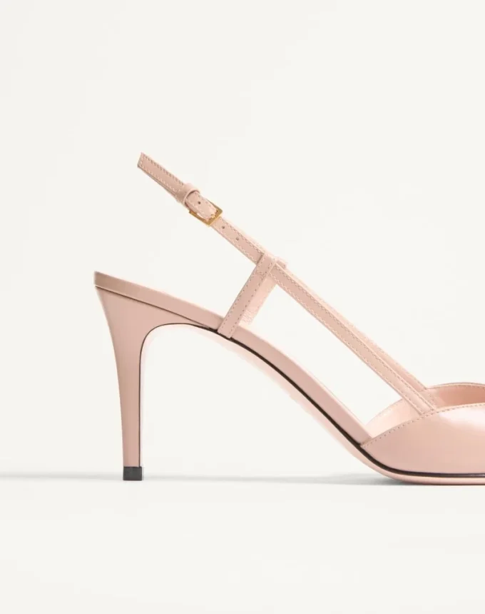 Vlogo Signature Slingback-Pumps aus Kalbsleder mit Juwelenlogo 80 mm Vlogo Signature Slingback-Pumps aus Kalbsleder mit Juwelenlogo 80 mm